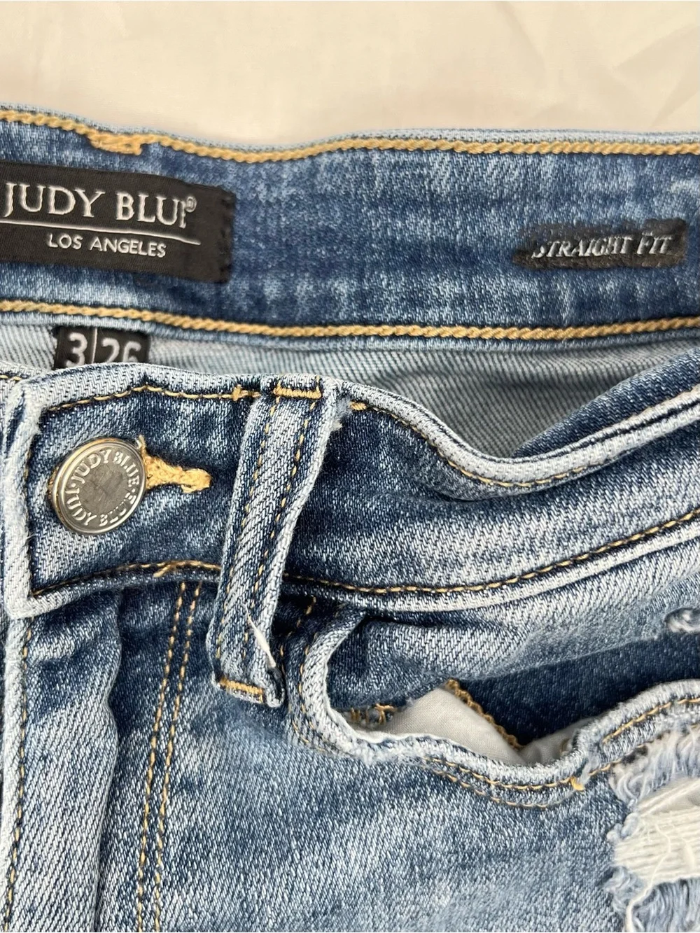 161 Judy Blue Distressed Light Blue Women’s Jeans